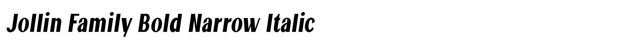 Jollin Family Bold Narrow Italic image